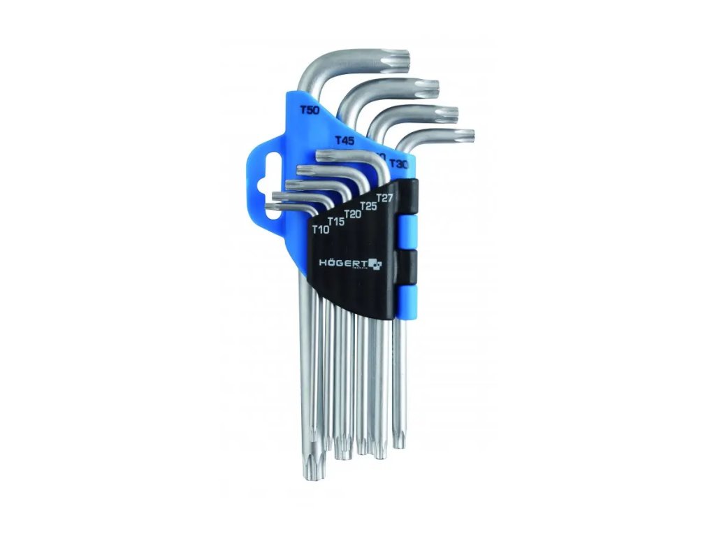 Klíče TORX CrV, 9ks